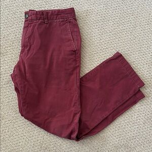 Men's Burgundy Pants